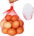 100 Pack 20'' Mesh Nylon Netting with Loop-Style Closures, Red Reusable Nylon Mesh Net Produce Grocery Toys Fruits Vegetables Storage Poly Bags, S...