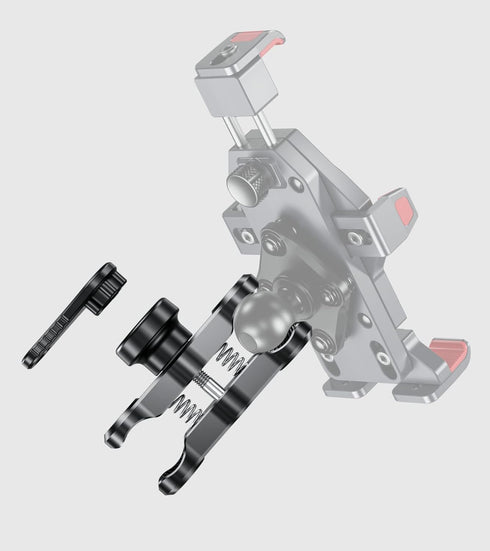 BRCOVAN Anti-Theft Aluminum Alloy Double Socket Arm Compatible with RAM Mounts B Size 1'' Ball Mounting Base & Bike Motorcycle Phone Holder (Mediu...