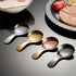 5PCS Short Handle Spoon, Stainless Steel Mini Spoons Thickened Small Round Spoon For Salt Condiments Dessert Tea Coffee (Silver)...