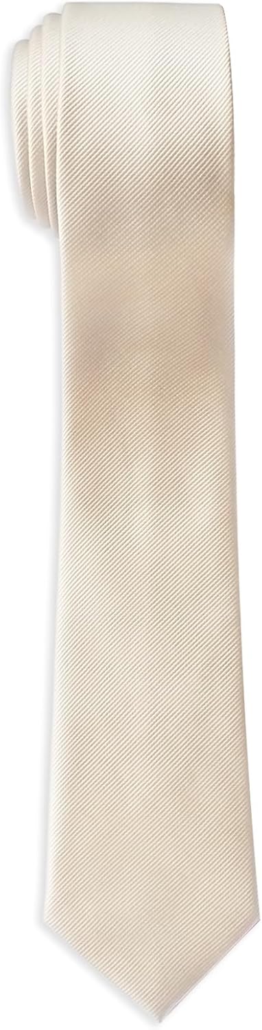 Men's Solid Color Skinny Tie Slim Pure Color Necktie for Wedding Professional Business Leisure Gift Box...