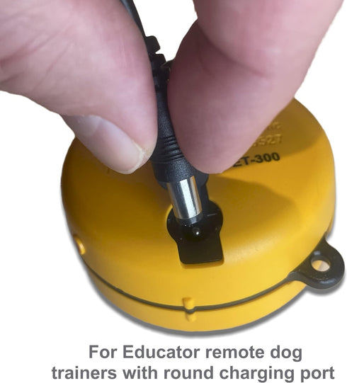 Educator CHARGER-300/400 Dual Lead Charger for Series 300, 400 and BP-504 Barkless Training Collars with Round Charging Ports, Black...