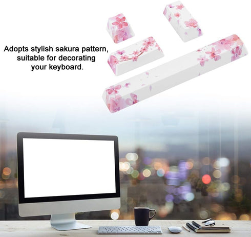 Mechanical Keyboard Keycap, DIY Pattern Keycaps Space Key ESC Key Enter Key Numpad Enter Keycap for Mechanical Keyboard (4PCS, Pattern)...