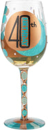 Designs by Lolita “40Th Birthday” Hand-Painted Artisan Wine Glass, 15 oz...