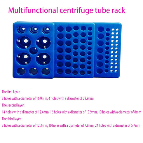 Multifunctional Tube Rack Polypropylene PCR Centrifuge Tube Holder for Almost All The Microcentrifuge Tubes of 0.2ml to 50ml Specifications...