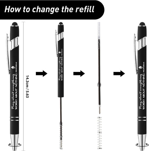 Fumete 21 Pcs Bible Verse Ballpoint Pens Christian Stylus Pens with Inspirational Quotes Bible Verse Pens Bulk Gift for Touch Screens Women Men Ch...