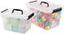 Plastic Bin with Lid, Mixed Size Latching Storage Box, 2 Packs, 6 Quart & 12 Quart...
