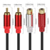2RCA Male to 2RCA Female Cable 1.5m, Gold Plated 2 RCA to 2 RCA Audio Cable Cord Wire Y Adapter for Tablets, MP3, HiFi Stereo System, Speaker(Male...