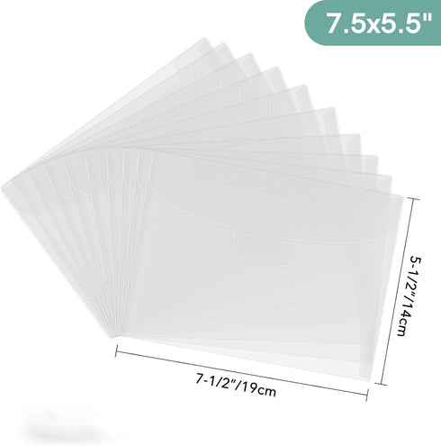 30 Pcs 5.5x7.5inch Stamp & Die Storage Pockets Resealable Clear Plastic Seal Bags Storagefor Cutting Dies Stamp Crafts for DIY Scrapbooking Paper ...