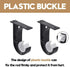AddGrace Ceiling Curtain Rod Bracket, Heavy Duty Curtain Rod Holder with Plastic Buckle, Aluminum Alloy, Window Hardware Fit up to 1-2/16 Inch, Se...