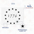 1776 13 Stars Betsy Ross Stencil Template - Reusable Stencil of American Flag Pattern Stencil for Painting Wood & Wall Art (7"x10")...