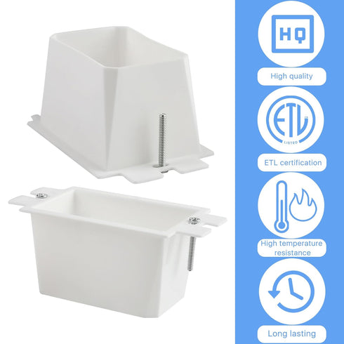 12PCS BE1-2 Electric Box Extender with 24PCS Screws, Electrical Power Outlet Box Extender, Single Gang Box Extender, 1 Gang Power Switch electrica...