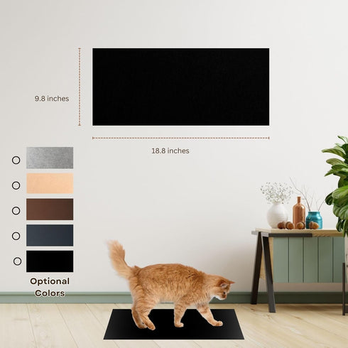 Cat Scratch Mat (Black, 5-Pack, 9.8''*18.8''), Furniture Protector from Cats Scratching, Strong Self-Adhesive Backing for Easy and Sturdy Applicat...