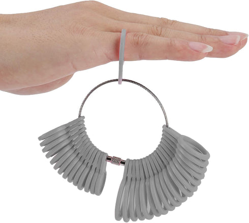 Ring Sizer Measuring Tool, Accmor Ring Size Measurement Making Kit, Plastic Jewelry Ring Mandrel & Ring Sizer Guage and Finger Sizing Belt, Four S...