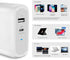 Amazon Basics 68W Two-Port GaN Wall Charger with 1 USB-C (60W) & 1 USB-A Ports (18W) with PD for Laptops, Tablets & Phones (iPhone 15/14/13/12/11/...