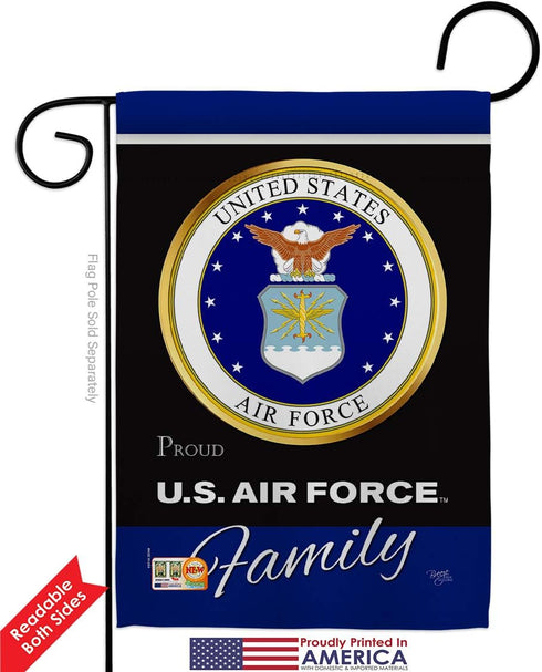 Air Force Proudly Family Garden Flag Armed Forces USAF United State American Military Veteran Retire Official Small Decorative Gift Yard House Ban...