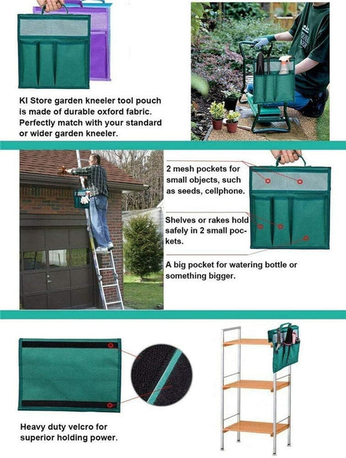 Garden Kneeler Tools Bag Garden Stool Storage Bag Gardening Kneeling Chair Bag Oxford Cloth Storage Bag with Handle for Garden Kneeler Seat...