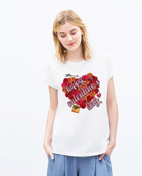 3 Sheets Valentine's Day Iron on Transfer Stickers Valentines Day Iron on Vinyl Patches Heat Transfer Red Heart Design HTV Iron on Transfer Paper ...