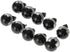 100Pcs Black Plastic Safety Eyes with Washers, Craft Eyes, for Crochet, Puppet, Plush, Stuffed Animals Making, 12mm...