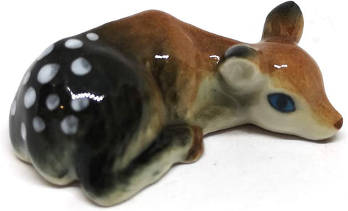 ZOOCRAFT Ceramic Deer Bambi Figurine Craft Miniature Collectible Porcelain Animal Gift...