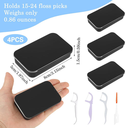 4Pcs Dental Floss Portable Case Portable Dental Floss Dispenser Travel Floss Box for Travelling Hotels Dinners...