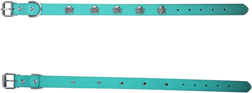 New Skull Dog Collar Skeleton Cat Collar Skull Design Pet Collar for Dogs and Cat Blue Small Fits for Neck Girth from 10" to 13"...