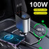 Retractable Car Charger 4 in1 Fast Car Phone Charger 100W USB C Car Charger Adapter (2.6Ft) and 2 USB Ports Car Fast Charger (Type c+a)...