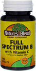 Nature's Blend Full Spectrum B with Vitamin C Powder, 100 Count (1269)...