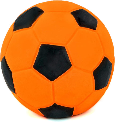 CHIWAVA 3PCS 2.7'' Squeak Latex Dog Toy Football Chew Fetch Throw Ball for Medium Dogs Interactive Play...