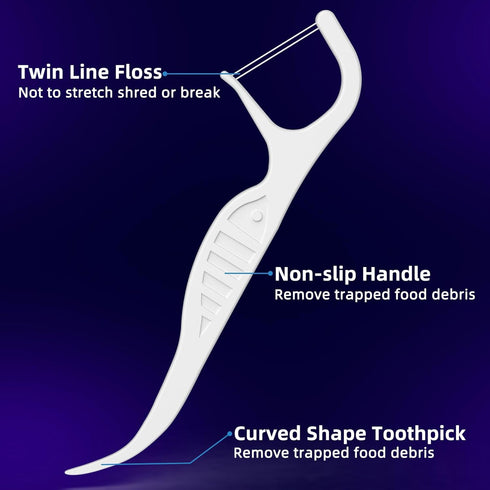 RAZOKO Orthodontic Flossers for Braces, Ortho Twin Line Dental Floss Picks, Designed for Braces, 225 Count...