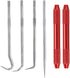 PATIKIL Hook and Pick Tool Set, Straight 90 Degree Tip 45 Degree Tip Full Hook Double Pointed Scriber for Removing Precision Oil Seal Gasket...