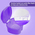 Denture Soaking Cup Dental Retainer Case Cleaning with Strainer Basket, Orthodontic Bath Box Mouthguard Storage Holder - Purple...