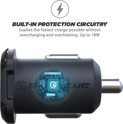 Scosche USBCQC-RP 18W Qualcomm Quick Charge 3.0 Car Charger compatible with all Qualcomm 3.0, 2.0, Samsung Adaptive Fast Charge and USB Devices...