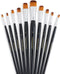 Transon Synthetic Filbert Paint Brush Set 10pcs for Acrylic Watercolor Gouache Art Painting and Body Craft Painting...