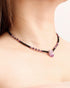 Jewever Raw Amethyst Crystal Choker Necklace for Women Round Black Agate Beads Healing Crystals and Gemstones Chokers Necklaces...