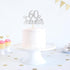 Silver Glitter 60 & Fabulous Cake Topper - 60th Birthday / 60th Anniversary Cake Decoration, 60th Anniversary Party / 60th Birthday Party Decorati...