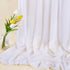 Chiffon Fabric by The Yard,White 58 Inches Wide 3 Yards Sheer Fabric Continuous Solid Color Draping Fabric for Party Clothes DIY Crafts...