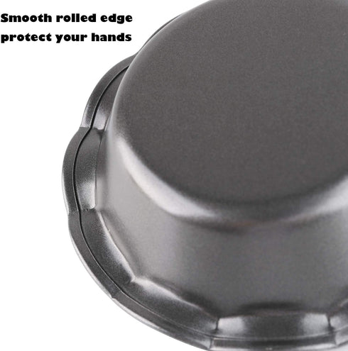 Mini Pie Pans Set of 4 Small Pie Tins Nonstick Round Pie Plate for Baking...