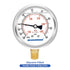 MEASUREMAN 2-1/2" Dial Size, Glycerin Filled Pressure Gauge, 30inHG-60psi, 304 Stainless Steel Case, 1/4"NPT Lower Mount...