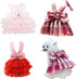 Female Dog Clothes Doggy Tutu Dress Yorkie Dresses for Girl Dogs Pink Harness Outfits Medium Cute Vest M...