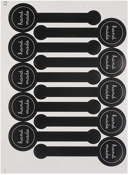 200Pcs (20 Sheets) Cute Hand Made Self-Adhesive Stickers Food Retail Package Seal Self Adhesive Paper Sticker Decorative Labels for Handmade Bakin...