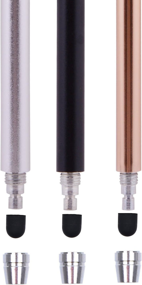 The Friendly Swede High Precision Stylus Pens for Touch Screens, 3pcs 5.5" Stylus Pen for iPad with Replaceable Thin-Tip, Incl. Replacement Tips, ...