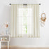 Treatmentex Pom Pom Linen Sheer Curtains for Living Room 63 inches Length Slub Textured Natural Farmhouse Window Sheers Drapes 52" w x 2 Pack, Rod...