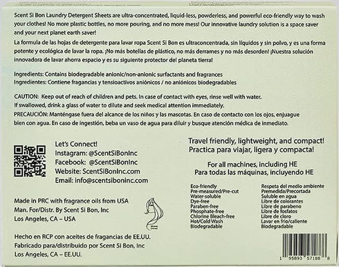 Luxury Scented Laundry Detergent Sheets, 60 Loads, Le Vert Scent Inspired by Creed Aventus, Eco-Friendly Formula, Biodegradable Detergent Strips, ...
