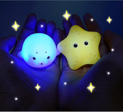 Baby Bath Toys for Luminous Animals Set, Bath Time Toy Bathroom Wall Bathtub Tub Shower Kids Baby Infant Girls Boys Age 18months and up (A)...