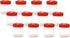ljdeals 1 oz Plastic Spice Jars w/Red Caps and Sifters for Herbs, Spices, Powders, Spice Bottles Great For Travel, Camping, Kitchen, Restaurant an...