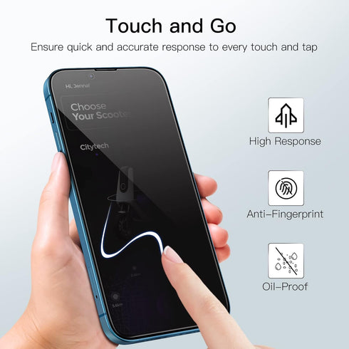 JETech Privacy Full Coverage Screen Protector for iPhone 13 mini 5.4-Inch, Anti-Spy Tempered Glass Film, Edge to Edge Protection Case-Friendly, 2-...