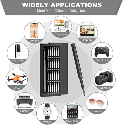 SuSuMu 24 in 1 Precision Screwdriver Set Tiny Screwdriver Set Magnetic Mini Screwdrivers Set with Case Repair Tool kit for Laptop, iPhone, Compute...