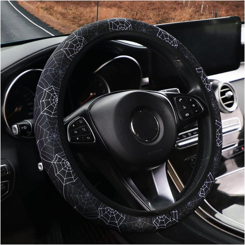 Hanemia Car Steering Wheel Cover, 15 inch Soft Elastic Steering Wheel Protector, Warm in Winter and Cool in Summer, Car Interior Accessories Prote...