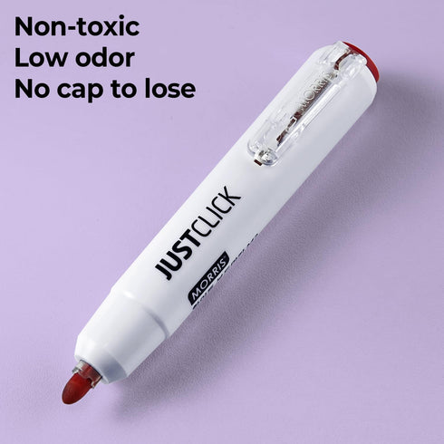 carrotez Retractable Dry Erase Markers, Low Odor Whiteboard Markers, Bullet Tip, Thick Barrel, 12 Count, Red...
