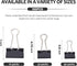 Binder Clips Paper Clamps Assorted Sizes 150 Count Medium, Small,Micro Assorted Binder Clips 3 Sizes Metal Black Binding Paperwork Clamp Bulk, Sch...